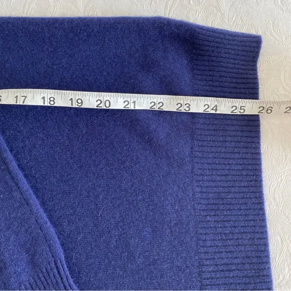 QI navy CASHMERE ZIP PULLOVER